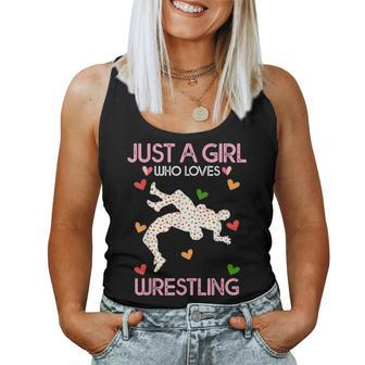 Wrestling Just A Girl Who Loves Wrestling Women Tank Top - Thegiftio UK