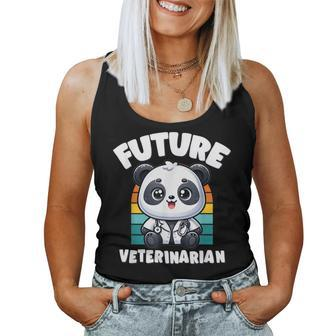 Future Veterinarian Panda Animal Care Graphic Women Tank Top - Monsterry AU