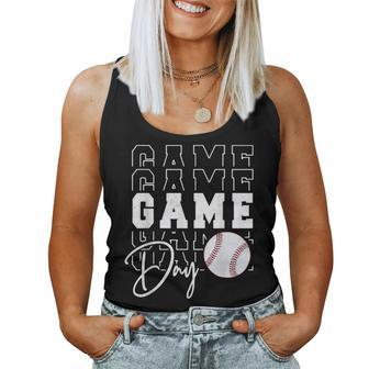 Game Day Vibes Girls Mom Baseball Life Women Tank Top - Seseable