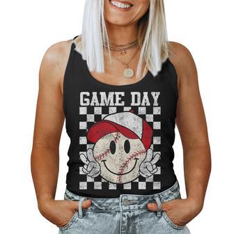 Game Day Vibes Girls Mother's Baseball Life Women Tank Top - Seseable