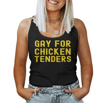 Gay For Chicken Tenders Lgbt Women Tank Top - Thegiftio UK