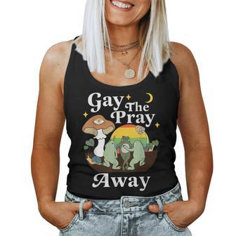 Gay The Pray Away Frog Rainbow Lgbt Gay Lesbian Pride Month Women Tank Top - Monsterry