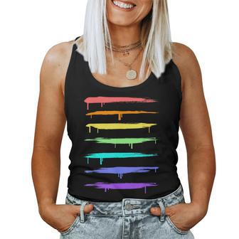 Gay Pride Rainbow Stripes Women Tank Top - Monsterry UK