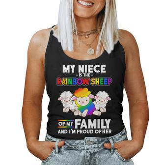 Gay Pride Week My Niece Is Rainbow Sheep Of Family Women Tank Top - Monsterry DE