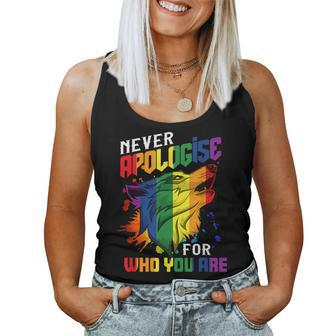 Gay Wolfs Rainbow Wolfs Skin Gay Pride Lgbt Women Tank Top - Monsterry UK