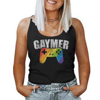 Gaymer Rainbow Flag Gaming Lesbian Gay Bisexual Pride Lgbtq Women Tank Top - Monsterry AU