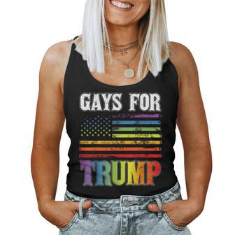 Gays For Trump Lgbt Pride Gay Rainbow Flag Vote Republican Women Tank Top - Monsterry CA
