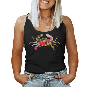 Geometric Maryland Crab State Pride Flag Women Tank Top - Monsterry CA
