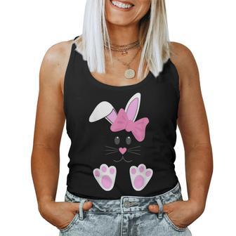 Girl Easter Bunny Pink Bow T Girls Easter Women Tank Top - Monsterry CA