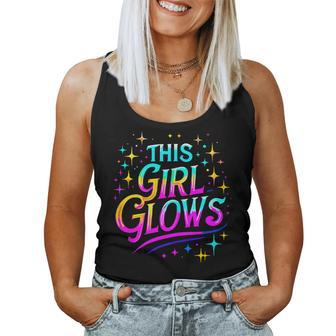 This Girl Glows 80S And 90S Party Women Tank Top - Seseable