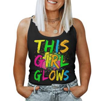 This Girl Glows 80S Retro Costume Party Women Tank Top | Mazezy