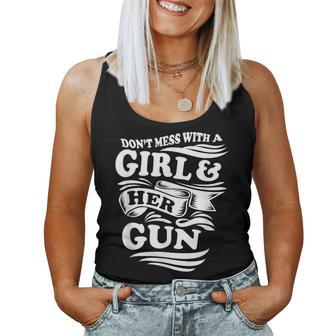 A Girl And Her Gun For Shooters Or Gun Range Women Tank Top - Monsterry