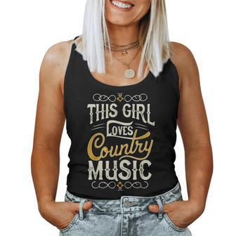 This Girl Loves Country Music Vintage Concert Women Tank Top - Monsterry UK