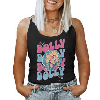 Girl Retro Personalized Dolly First Name Vintage Style Women Tank Top - Seseable