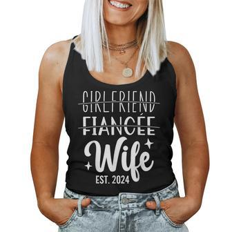 Girlfriend Fiancée Wife 2024 For Wedding And Honeymoon Women Tank Top - Seseable