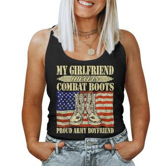 My Girlfriend Wears Combat Boots Proud Army Boyfriend Women Tank Top - Monsterry CA