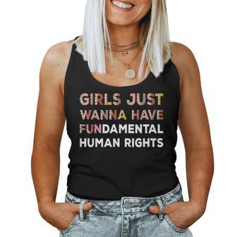 Girls Just Want To Have Fundamental Human Rights Vintage Women Tank Top - Monsterry DE