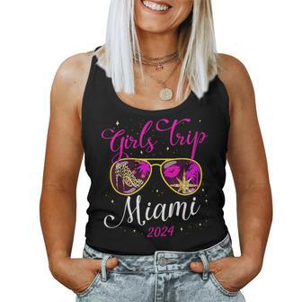 Girls Trip Miami 2024 Beach Weekend Birthday Squad Women Tank Top - Seseable