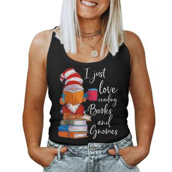 Gnome Girls Book Lover Reading Club Gnome Lover Women Tank Top - Monsterry