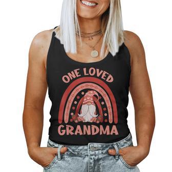 Gnome Rainbow One Loved Grandma Valentines Day Women Women Tank Top - Monsterry UK