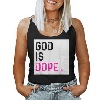 God Is Dope Purple Christian Faith Believe Women Tank Top - Monsterry DE