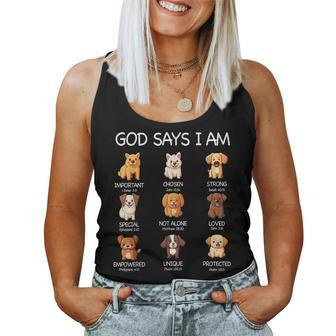 God Says I Am Cute Dogs Bible Verse Christian Boys Girls Women Tank Top - Monsterry CA