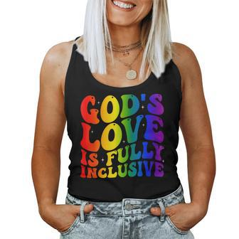 Gods Fully Inclusive Christian Jesus Lgbt Gay Pride Women Tank Top - Seseable