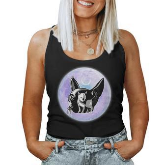 Gothic Cats Full Moon Aesthetic Vaporwave Women Tank Top - Monsterry AU
