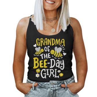 Grandma Of The Bee-Day Girl Birthday Party Matching Family Women Tank Top - Monsterry AU