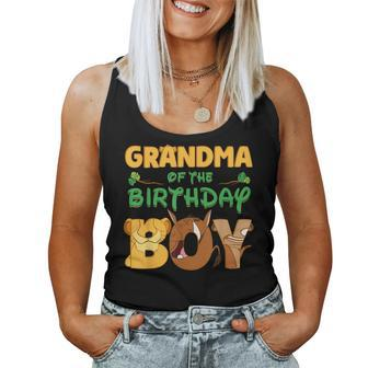 Grandma Of The Birthday Boy Lion Family Matching Women Tank Top - Seseable