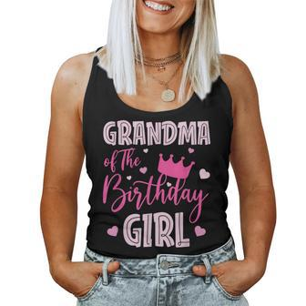 Grandma Of The Birthday Girl Cute Pink Matching Family Women Tank Top - Thegiftio UK