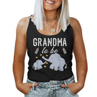 Grandma To Be Elephant Baby Shower Grandma Cute Women Tank Top - Monsterry CA