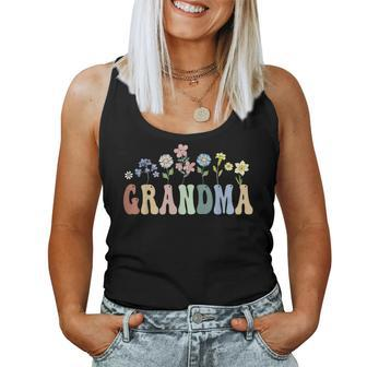 Grandma Wildflower Floral Grandma Women Tank Top - Seseable