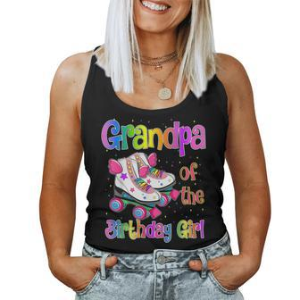 Grandpa Birthday Girl Rolling Skate Birthday Family Party Women Tank Top - Seseable