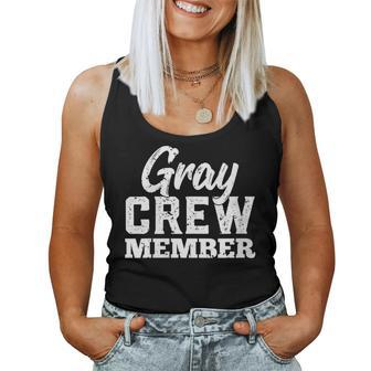 Gray Crew Member Matching Family Name Women Tank Top - Seseable