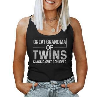 Great Grandma Of Twins Classic Overachiever Cute Grandma Women Tank Top - Monsterry