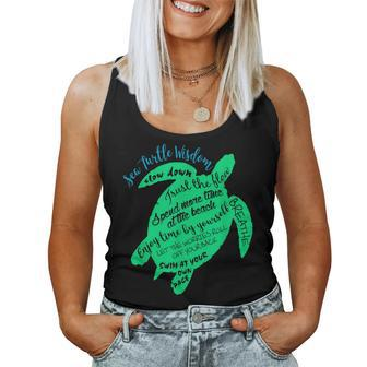 Green Sea Turtle Hawaiian Honu Wisdom Women Tank Top - Monsterry UK