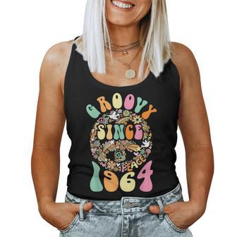 Groovy Since 1964 Peace For Vintage Birthday Party 60S 70S Women Tank Top - Monsterry DE