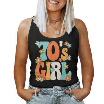 Groovy 70S Girl Hippie Theme Party Outfit 70S Costume Women Women Tank Top - Thegiftio UK