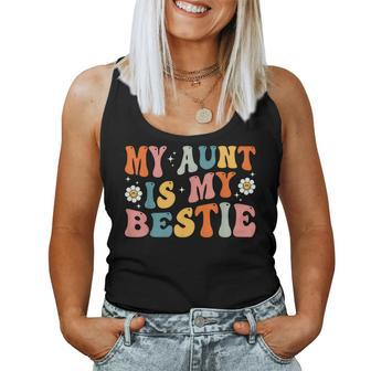 Groovy My Aunt Is My Bestie Aunt And Niece Matching Women Tank Top - Monsterry