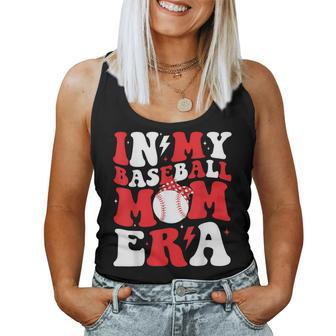Groovy In My Baseball Mom Era Mother Game Day Women Tank Top - Monsterry
