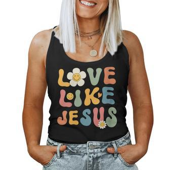 Groovy Christian For Love Like Jesus Women Tank Top - Monsterry