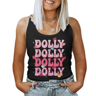Groovy Dolly First Name Style 70S Personalized Women Tank Top - Seseable
