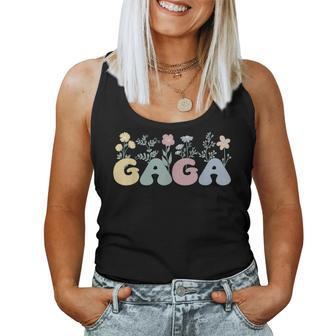Groovy Gaga Grandmother Flowers Gaga Grandma Women Tank Top - Thegiftio UK