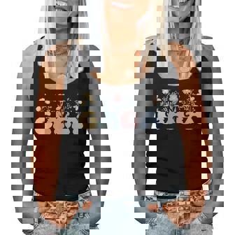 Groovy Gaga Grandmother Flowers Gaga Grandma Women Tank Top - Thegiftio UK