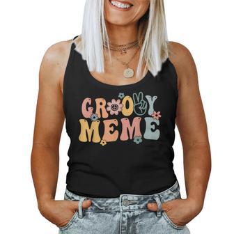 Groovy Meme Retro Mom Family Matching Mother's Day Women Tank Top - Thegiftio UK