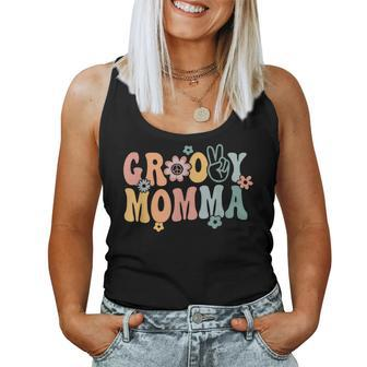 Groovy Momma Retro Mom Matching Family 1St Birthday Party Women Tank Top - Monsterry UK