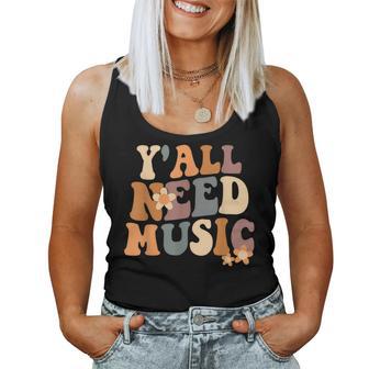 Groovy Music Teacher Cute Back To School Y'all Need Music Women Tank Top - Monsterry AU