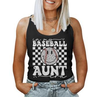Groovy Vintage In My Baseball Aunt Era Baseball Aunt Auntie Women Tank Top - Seseable
