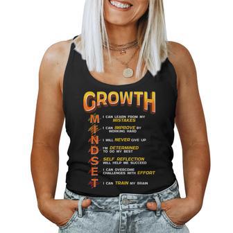 Growth Mindset Teacher Classroom Brain Motivation Women Tank Top - Monsterry UK